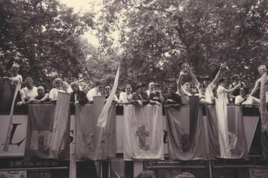 The Metro Centre float in the parade at London Pride