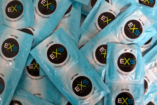 Free EXS condoms which we send to young people