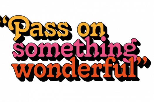 "Pass on something wonderful" logo