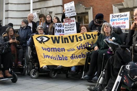 Group protesting outside Royal Borough of Greenwich