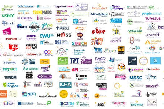 Grid of logos of supporting youth organisations