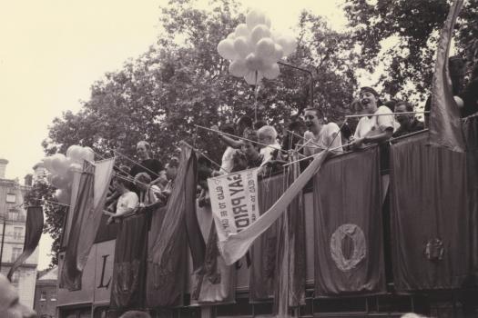 The Metro Centre float in the parade at London Pride