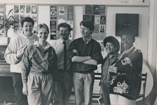 Six members of the Greenwich Lesbian and Gay Centre's management committee of 1987-1988