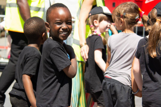 Children at a community day