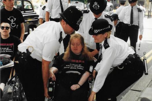 Sue_Elsegood_arrested_during_protests