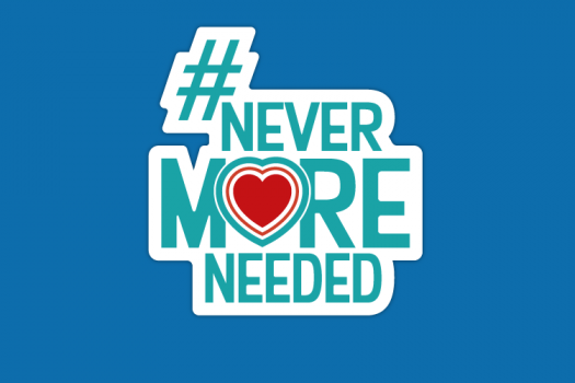 #NeverMoreNeeded logo